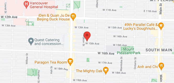 map of 1 355 W 15TH AVENUE